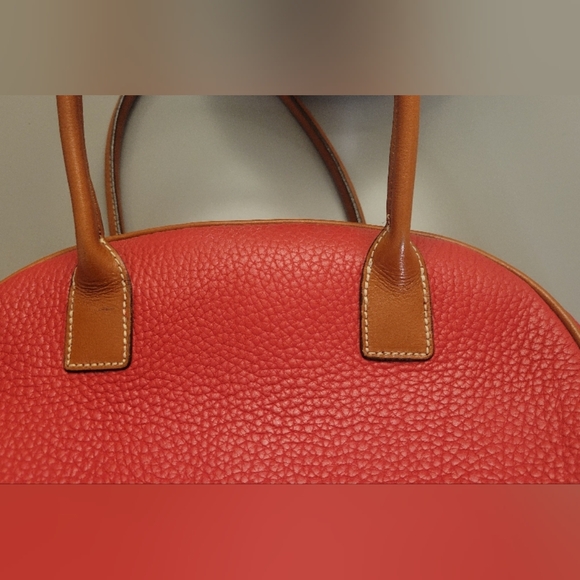 Dooney & Bourke Vintage Red Bowling Leather Handbag - Picture 6 of 13